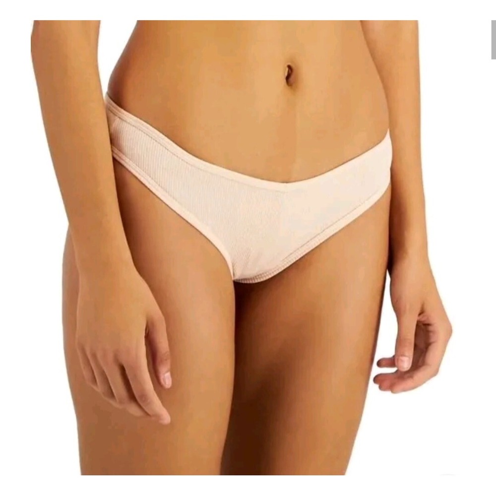 Jenni Intimates Panty Thong Women XXXL Peach Skin Ribbed Knit Underwear‎ Comfy